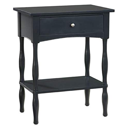 Alaterre Shaker Cottage End Table Drawer and One Shelf, Charcoal Gray, Furniture $88.24