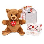 6.3" Trudi Bear Plush Toy w/ Love Box Gift Set $4