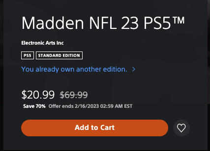 madden 23 deals ps5