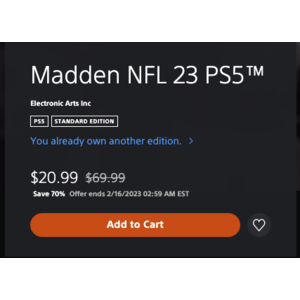 madden 23 ps5 playstation store