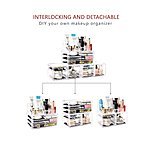 Makeup Organizer 4 Pieces Acrylic Jewelry and Cosmetic Storage Display Boxes with 9 Drawers for $19.79 + free shipping