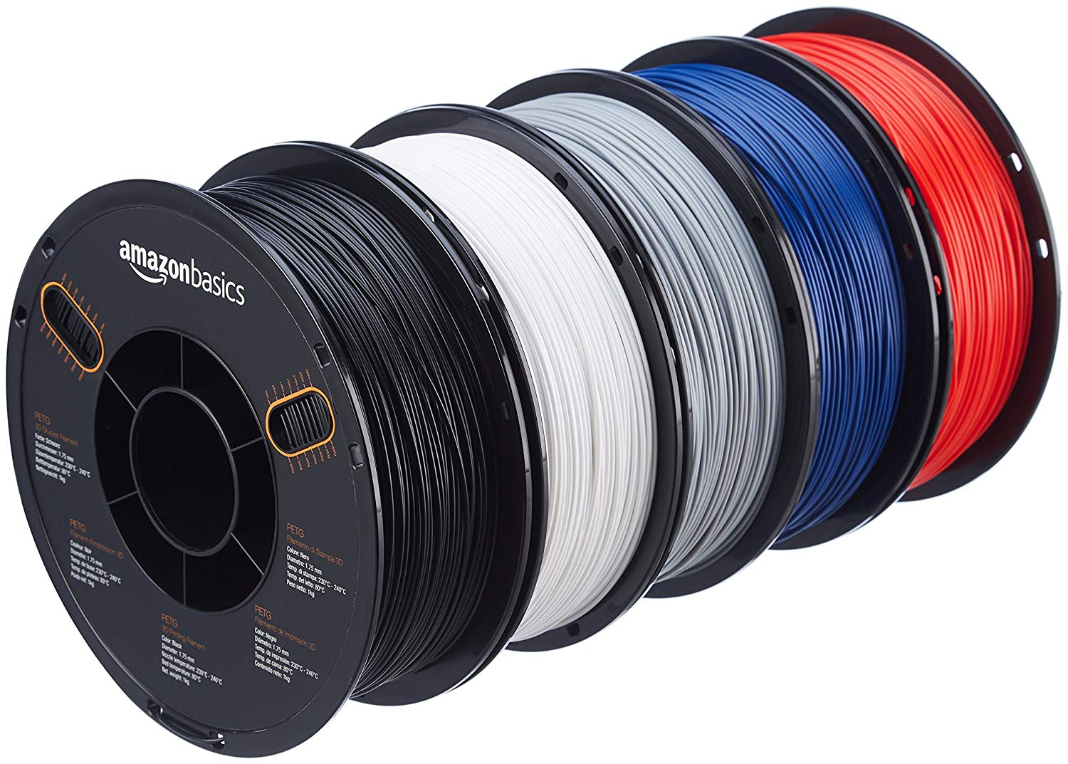 1.75mm Basics PETG 3D Printer Filament Translucent Red 1 kg Spool tillescenter Additive