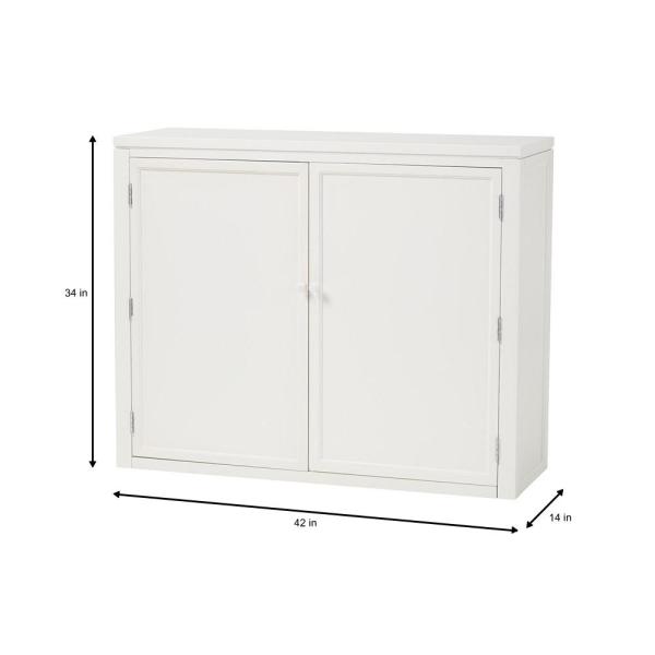 Martha Stewart Craft Space Picket Fence White Storage Hutch 42 In