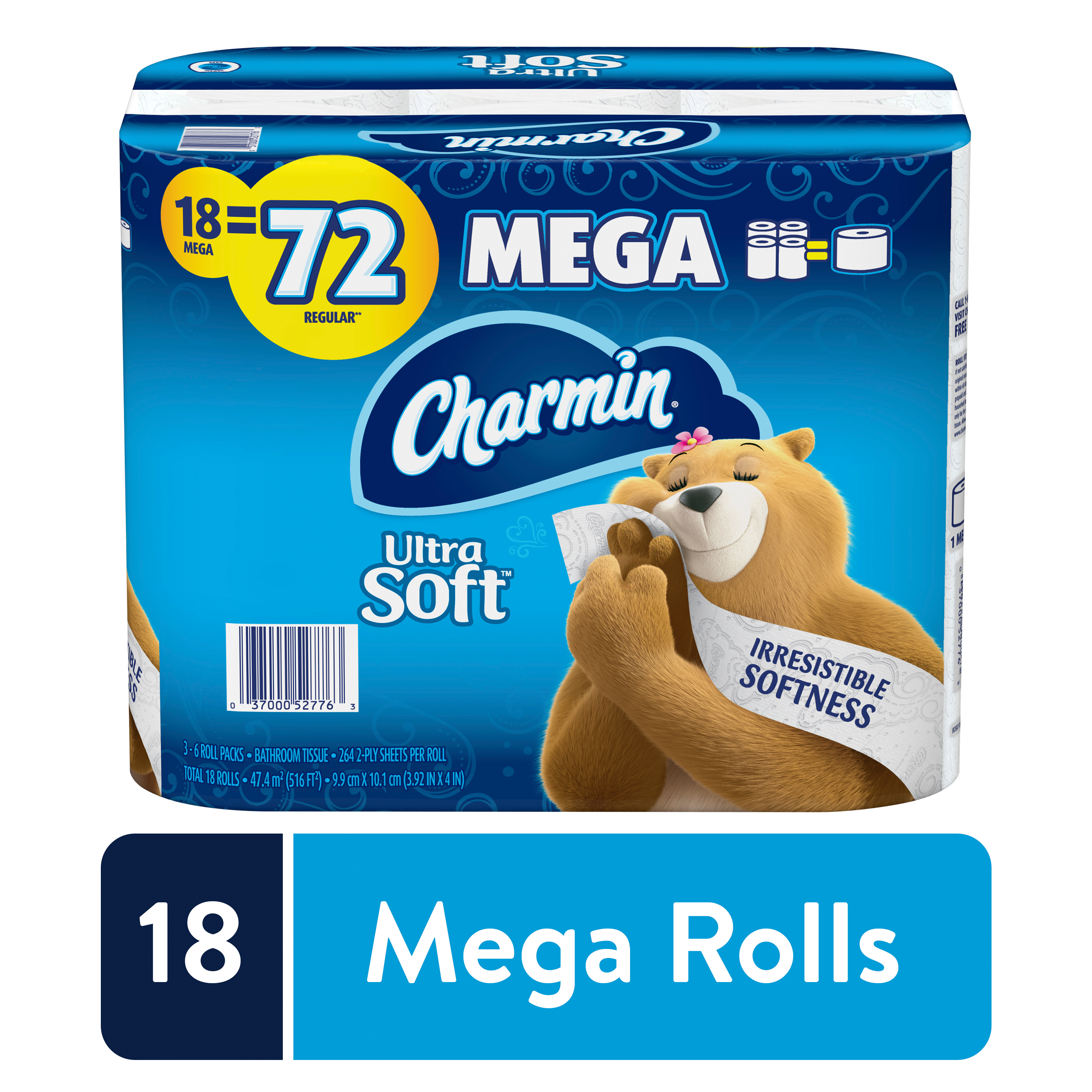 YMMV Charmin Ultra Soft or Ultra Strong 18 Mega Rolls (or 72 regular) $9.99 at Kroger - $9.99