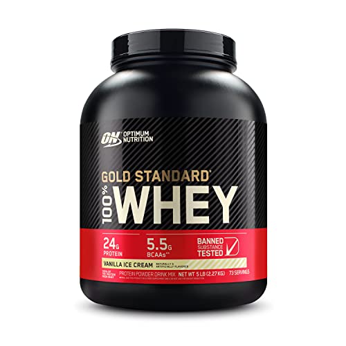Optimum Nutrition Gold Standard 100% Whey Protein Powder - 5lbs. $34.99