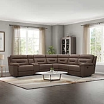 Costco Members: 6-Piece Fletcher Fabric Reclining Sectional Sofa (Brown) $1000 + Free Shipping