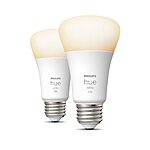2-Pack Philips Hue White A19 1100 Lumen LED Smart Bulbs (Used - Like New) $11.65