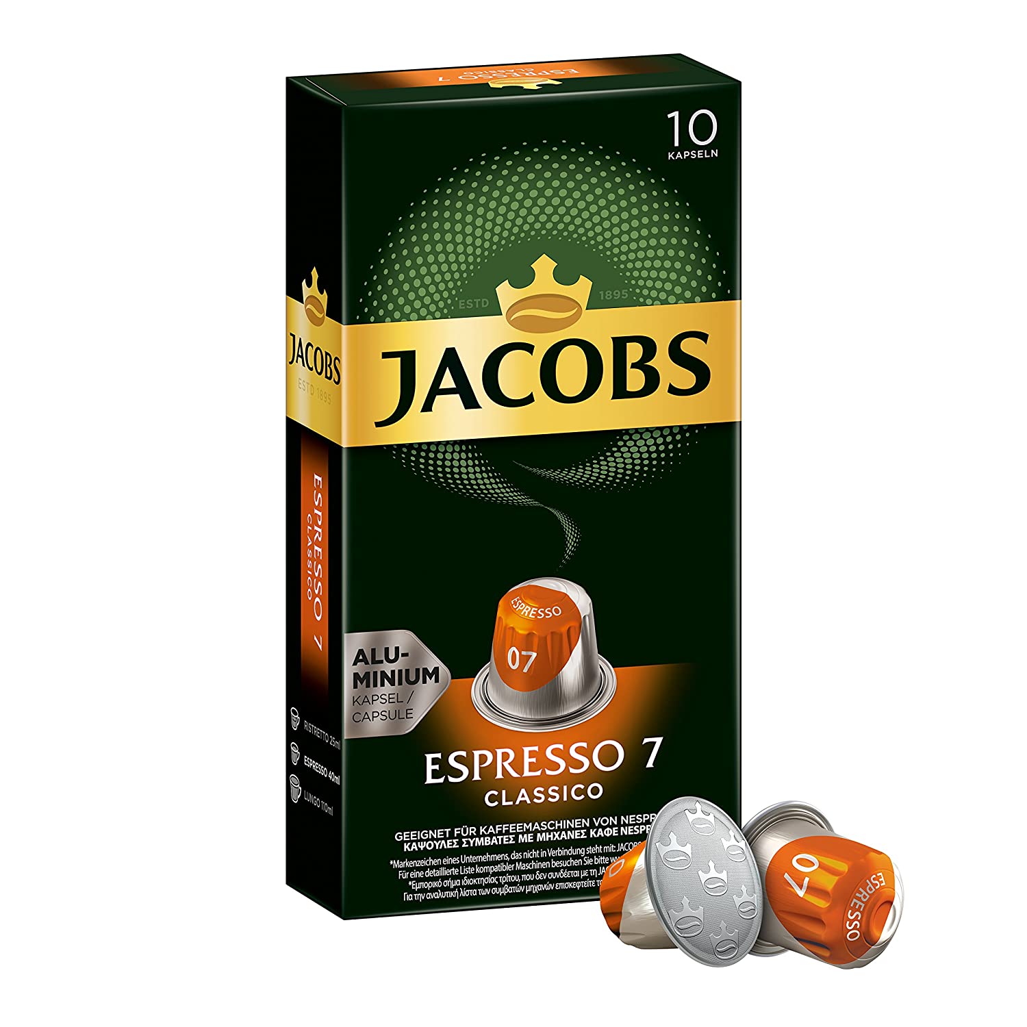 Jacobs Nespresso OriginalLine Compatible ALUMINIUM Capsules 50 for $6.99 (expires in a month)