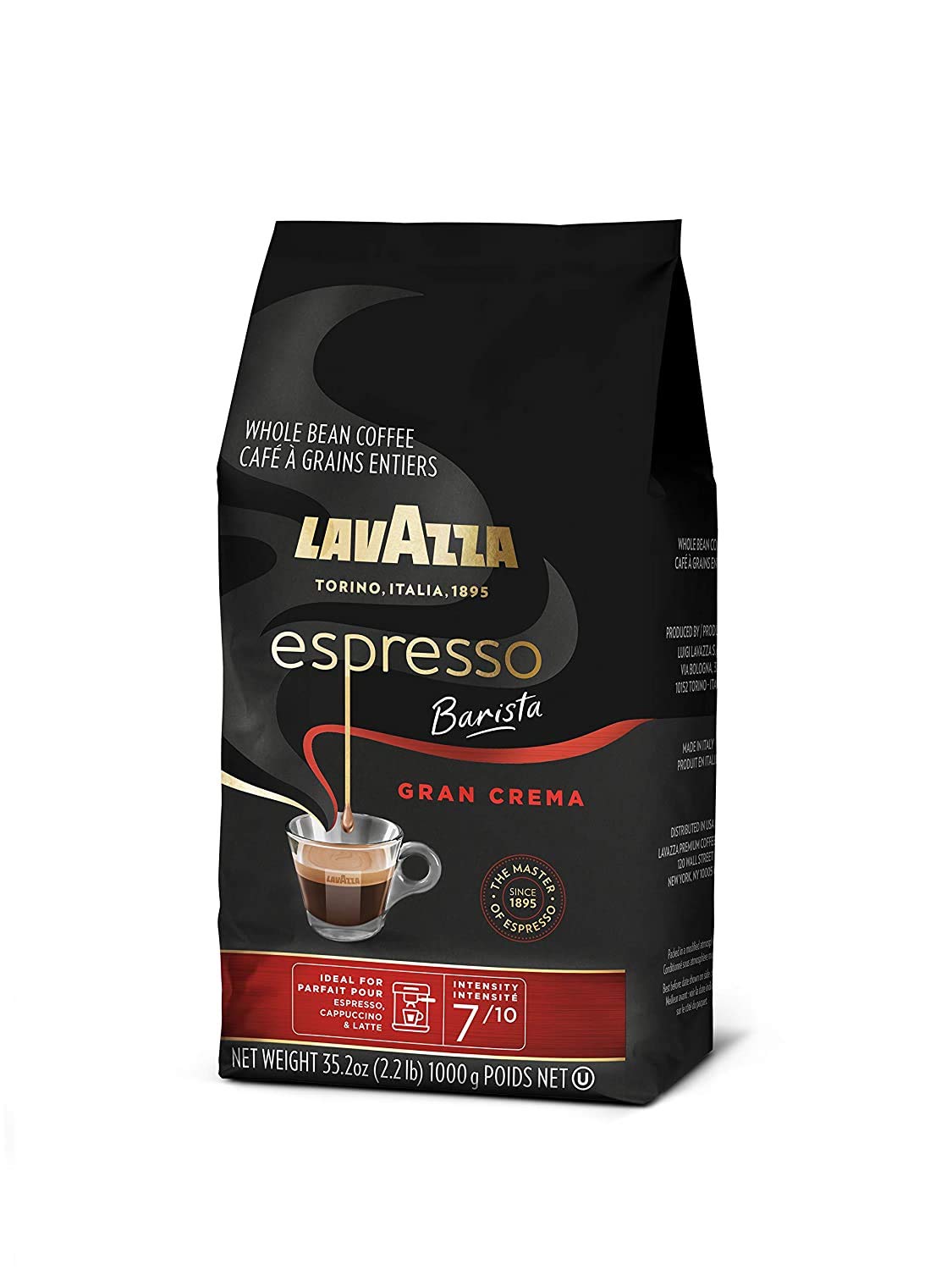 2.2 lb Lavazza Gran Crema Barista Whole Bean Espresso - $13.39