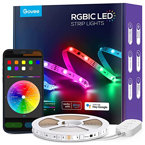 Govee RGBIC Alexa LED Strip Lights H61431D3 16.4ft WiFi, Work with Alexa and Google, @ Amazon
