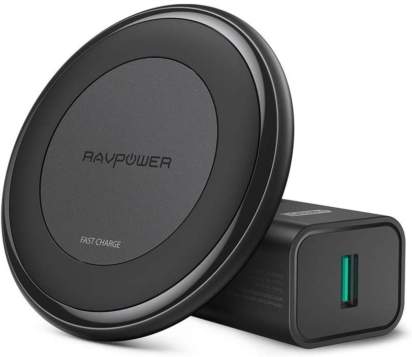RAVPower Fast Wireless Charger 10W Max with QC 3.0 Adapter for $16.99