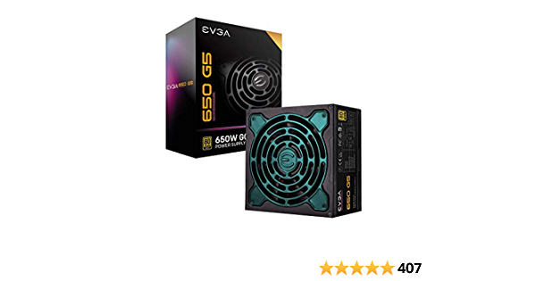 EVGA 220-G5-0650-X1 Super Nova 650 G5, 80 Plus Gold 650W, Fully Modular, ECO Mode with Fdb Fan, 10 Year Warranty, Compact 150mm Size, Power Supply