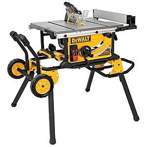 DEWALT 10in Jobsite Table Saw 32 1/2in Rip Capacity & Rolling Stand DWE7491RS - $449 at ACME Tools
