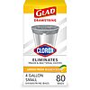 80-Count 4-Gal Glad Small Drawstring Trash Bags w/ Clorox (Lemon Fresh Bleach Scent) $7.40 w/ S&amp;amp;S + Free Shipping w/ Prime or on $35+