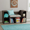 Your Zone Kids' Reading Nook w/ Bookcase Storage &amp;amp; Cushioned Bench Seat (Dark Chestnut) $58 + Free Shipping