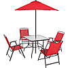 6-Piece Mainstays Albany Lane Outdoor Patio Dining Set (Red) $64 + Free Shipping