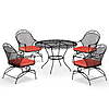 5-Piece Better Homes &amp;amp; Gardens Clayton Court Classic Steel Patio Dining Set (Red) $197 + Free Shipping