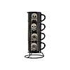 4-Piece 4-Oz Way To Celebrate Halloween Espresso Stoneware Stackable Mug Set w/ Iron Rack (Skeleton or Ghost) $5.92 &amp;amp; More + Free S&amp;amp;H w/ Walmart+ or on $35+