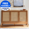 Better Homes &amp;amp; Gardens Springwood Caning Sideboard (Light Honey Finish) $166 + Free Shipping