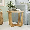 Beautiful by Drew Barrymore Rattan & Glass Side Table