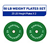 BalanceFrom Olympic Bumper Plate Weight Plates 25-lb Pair