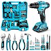 SEESII 21V Cordless Drill & Home Tool Kit