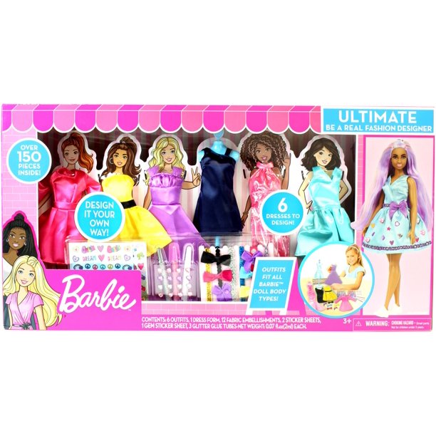 Barbie Be a Real Fashion Doll Designer Set 10 & Barbie Deluxe Makeup