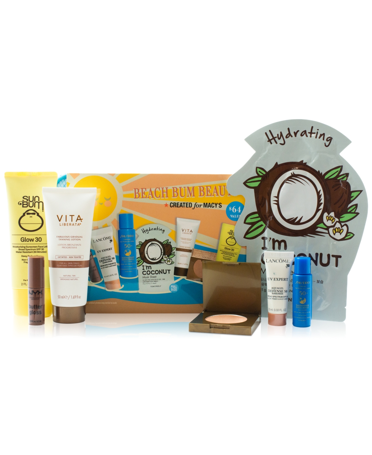 8-Piece Beach Bum Beauty Set w/ 2-Oz Sun Bum SPF 30 Glow Sunscreen Face Lotion & More $17.50 + Free Store Pickup at Macy's or FS on $25+
