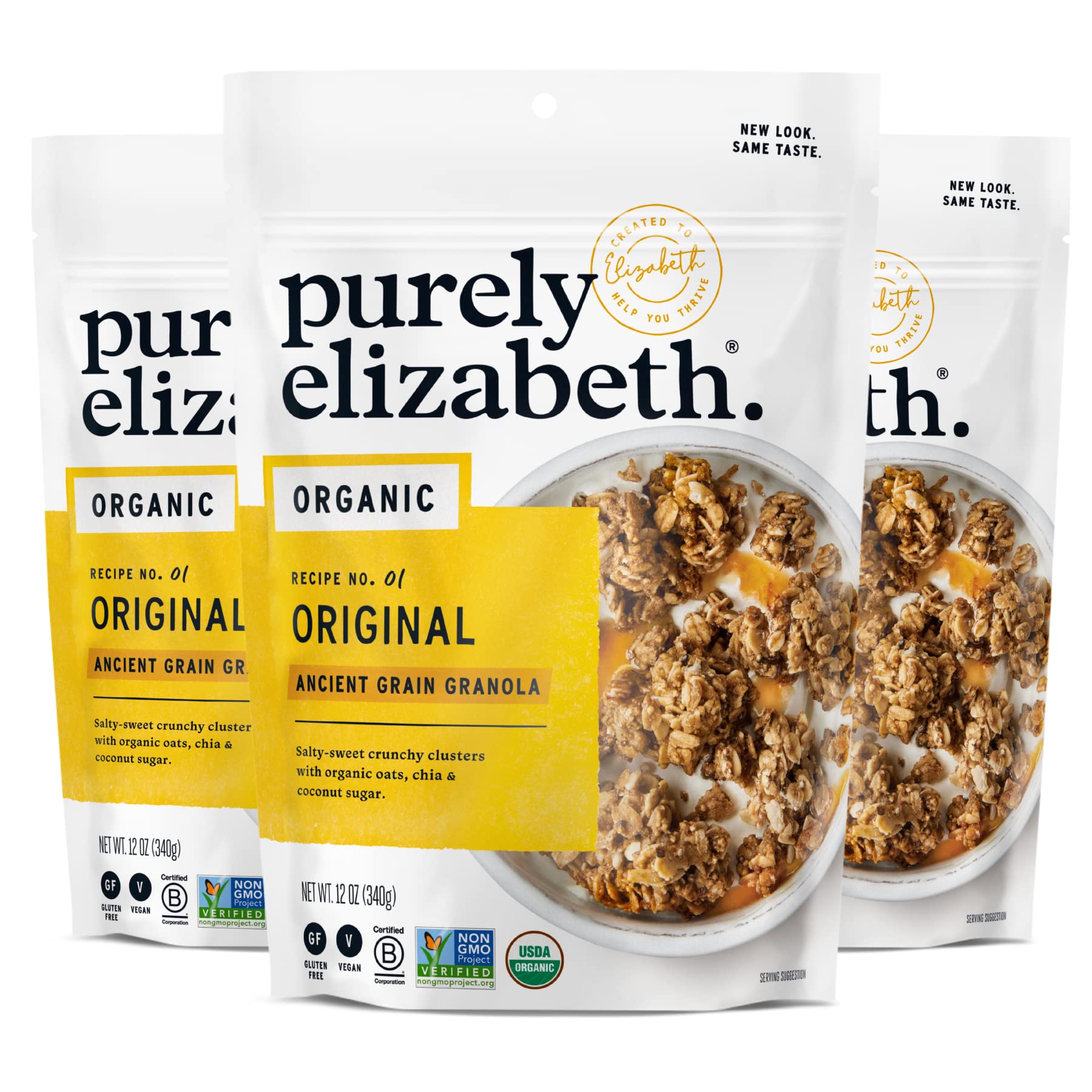 3-Count 12-Oz Purely Elizabeth Organic Original Ancient Grain Granola $11.46 ($3.82 each) w/ S&S + Free Shipping w/ Prime or on $25+