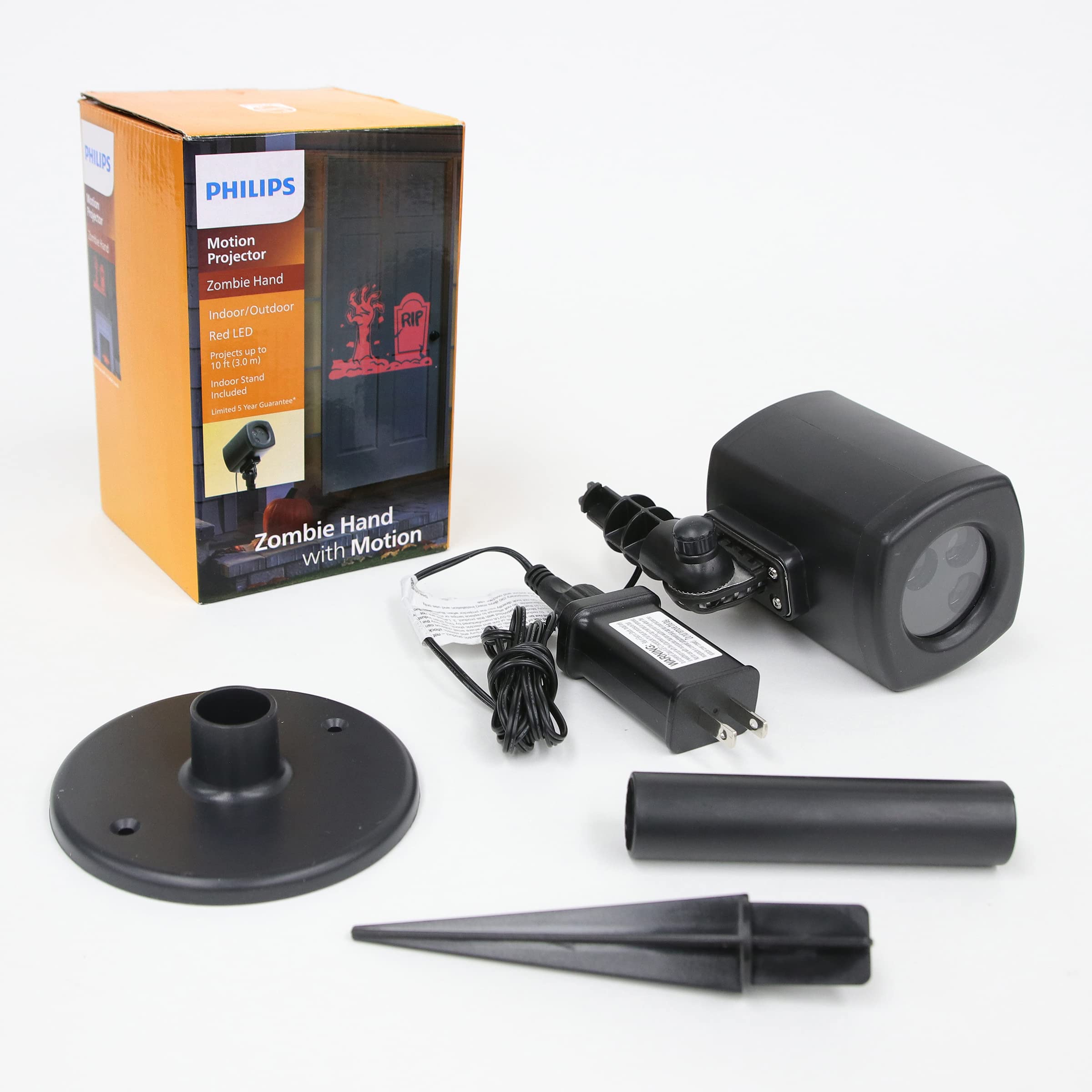 Philips LED Indoor/Outdoor Zombie Hand Halloween Projector w/ Stand