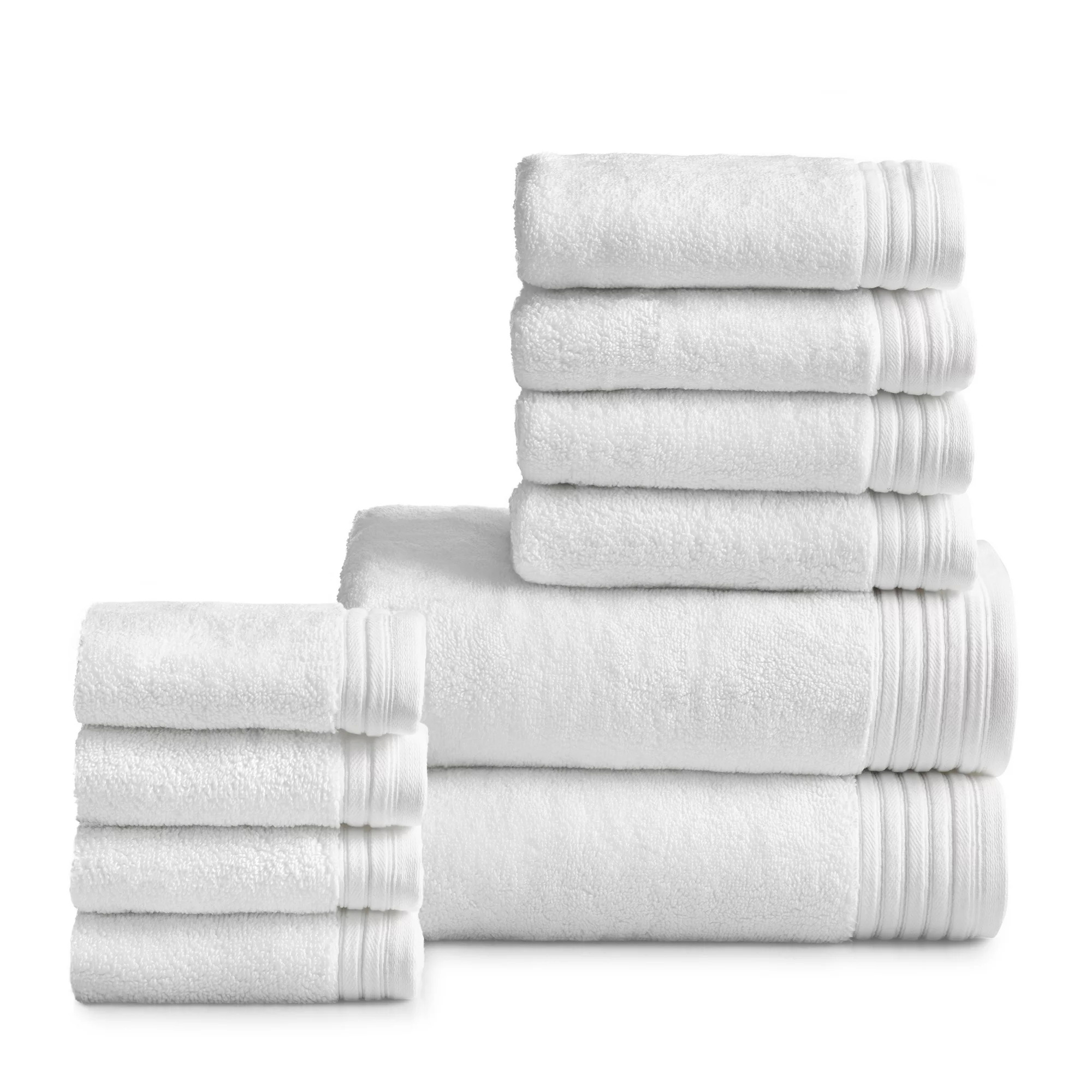 10-Piece Hotel Style Egyptian Cotton Towel Set (White) $9.98 + Free S&H w/ Walmart+ or $35+