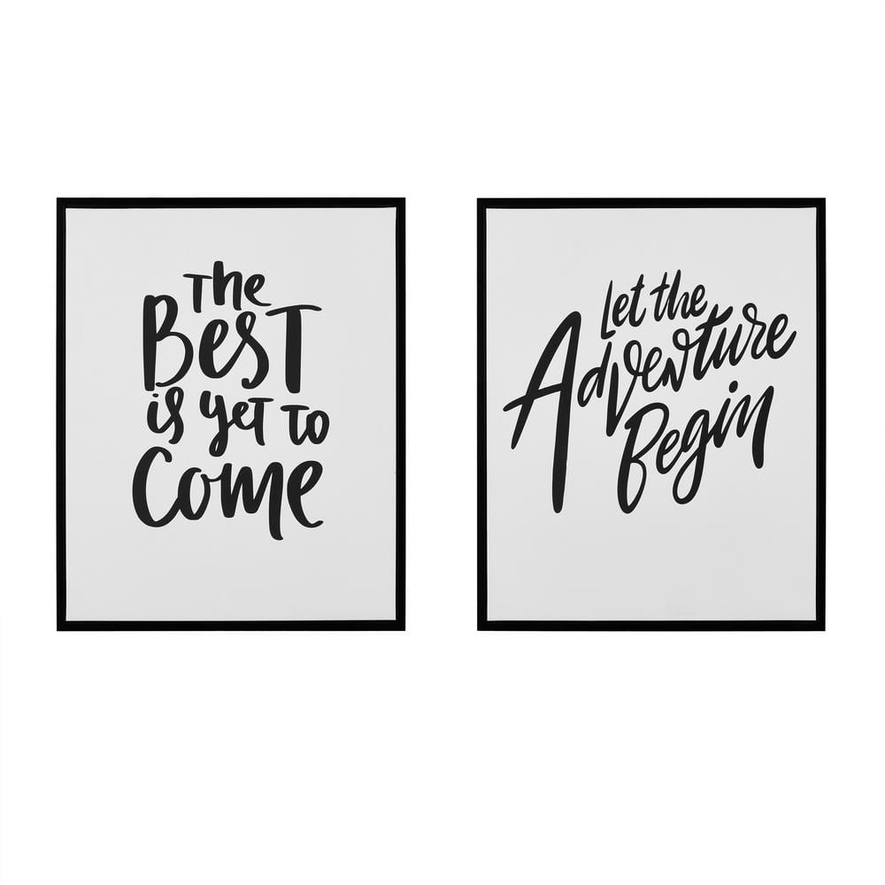 2-Piece 21" x 17" StyleWell Black Framed Canvas Inspirational Quotes Wall Art Set $14.75, More + Free Shipping
