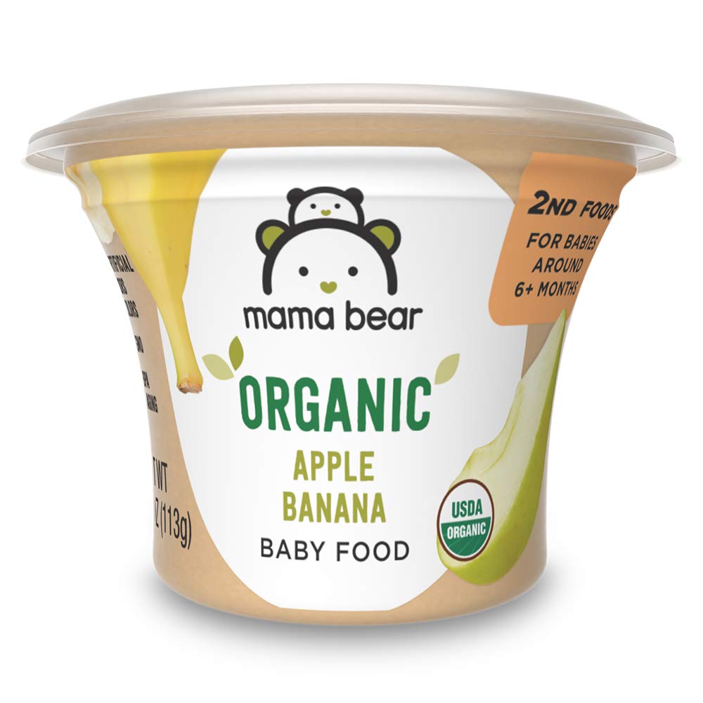 12-Count 3.98-Oz Amazon Brand Mama Bear Organic Baby Food Tubs (Apple Banana) $6.04 ($0.50 each) w/ S&S + Free Shipping w/ Prime or on $35+