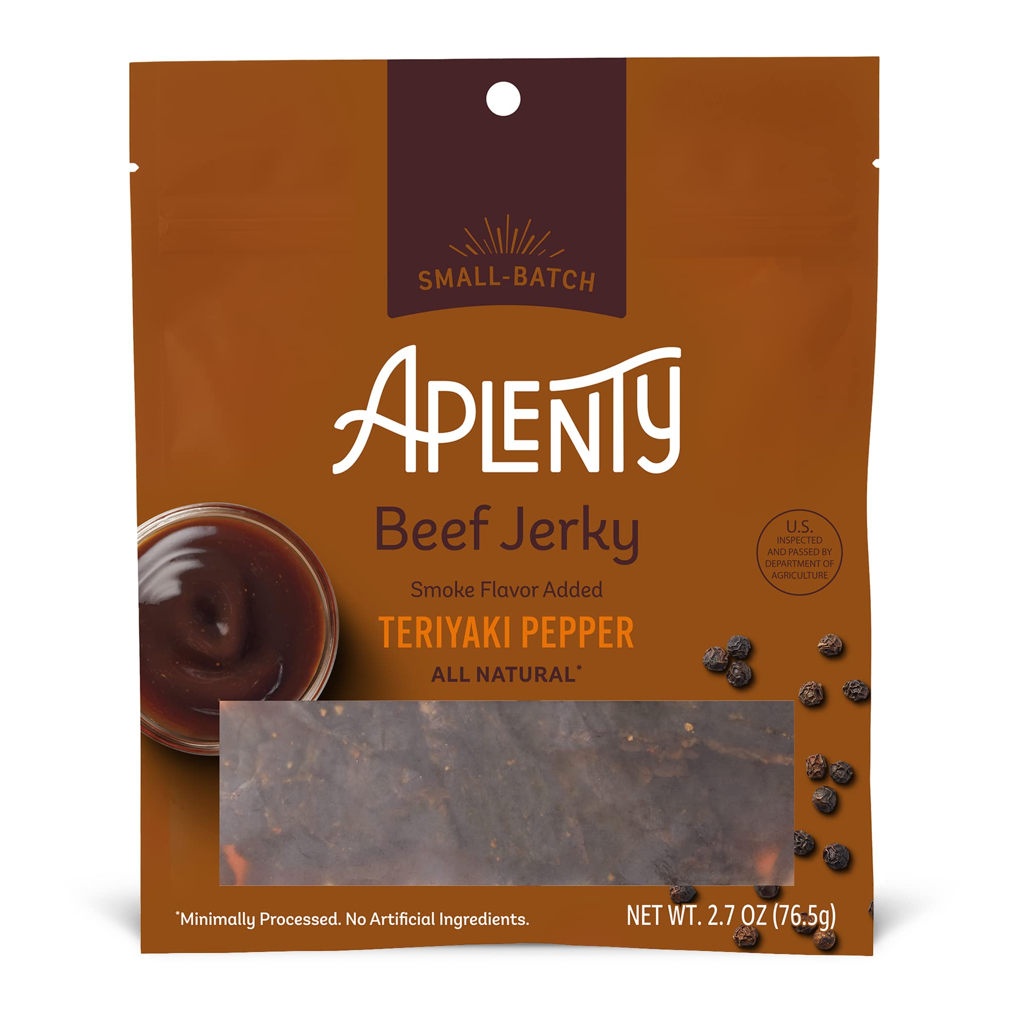 2.7Oz Amazon Brand Aplenty Teriyaki Pepper Beef Jerky 1.61 + Free