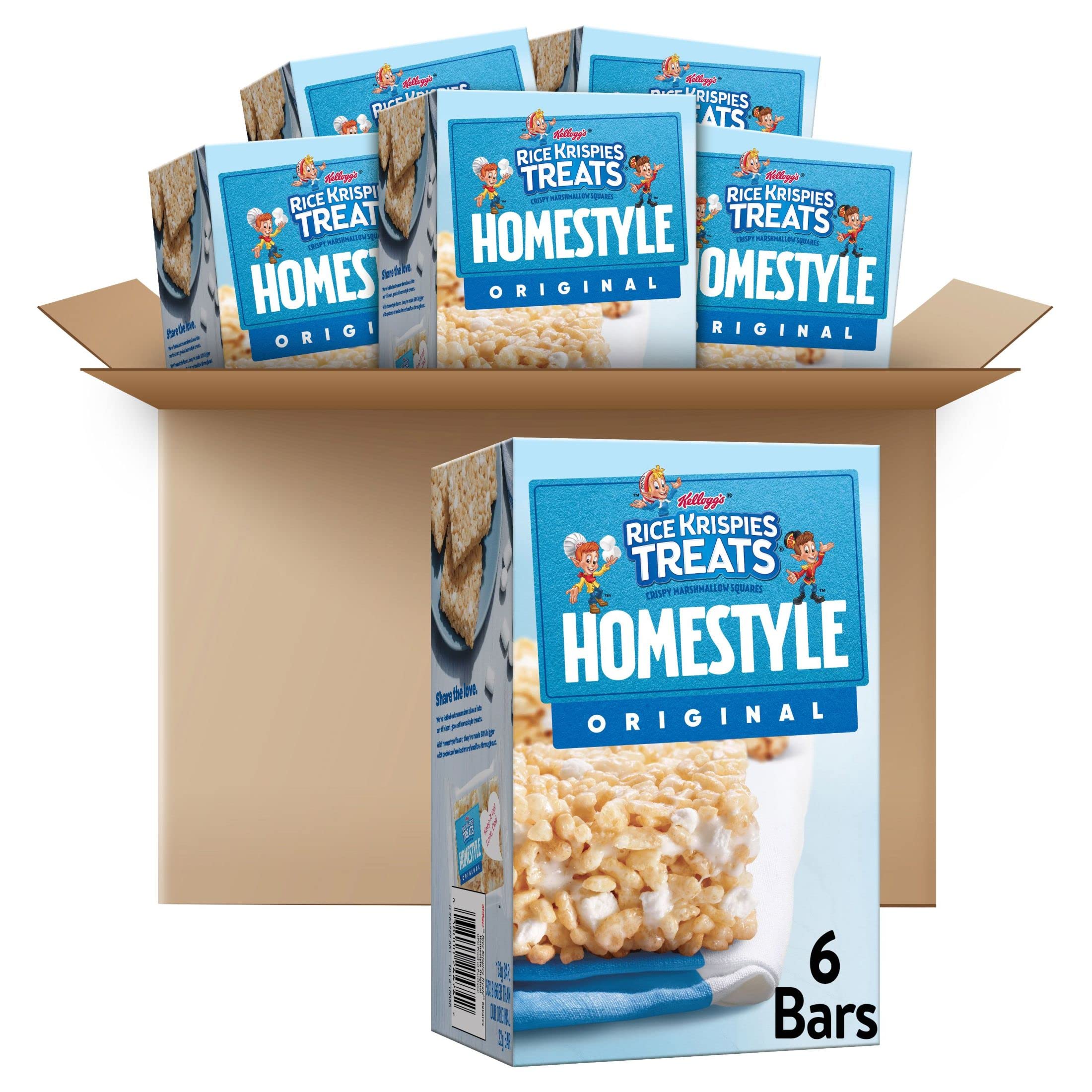 6-Count of 6-Pack 1.16-Oz Rice Krispies Treats Homestyle Original Marshmallow Snack Bars $15 ($2.50 each, 36 bars total, $0.42 per bar) w/ S&S + Free Shipping w/ Prime or on $35+