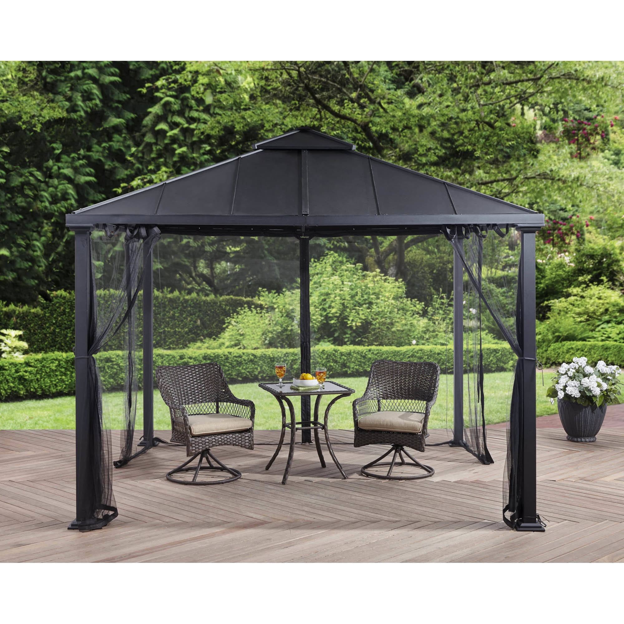 10' x 10' Better Homes & Gardens Sullivan Ridge Hard Top Gazebo w/ Netting (Black) $480 + $59.97 Freight Shipping