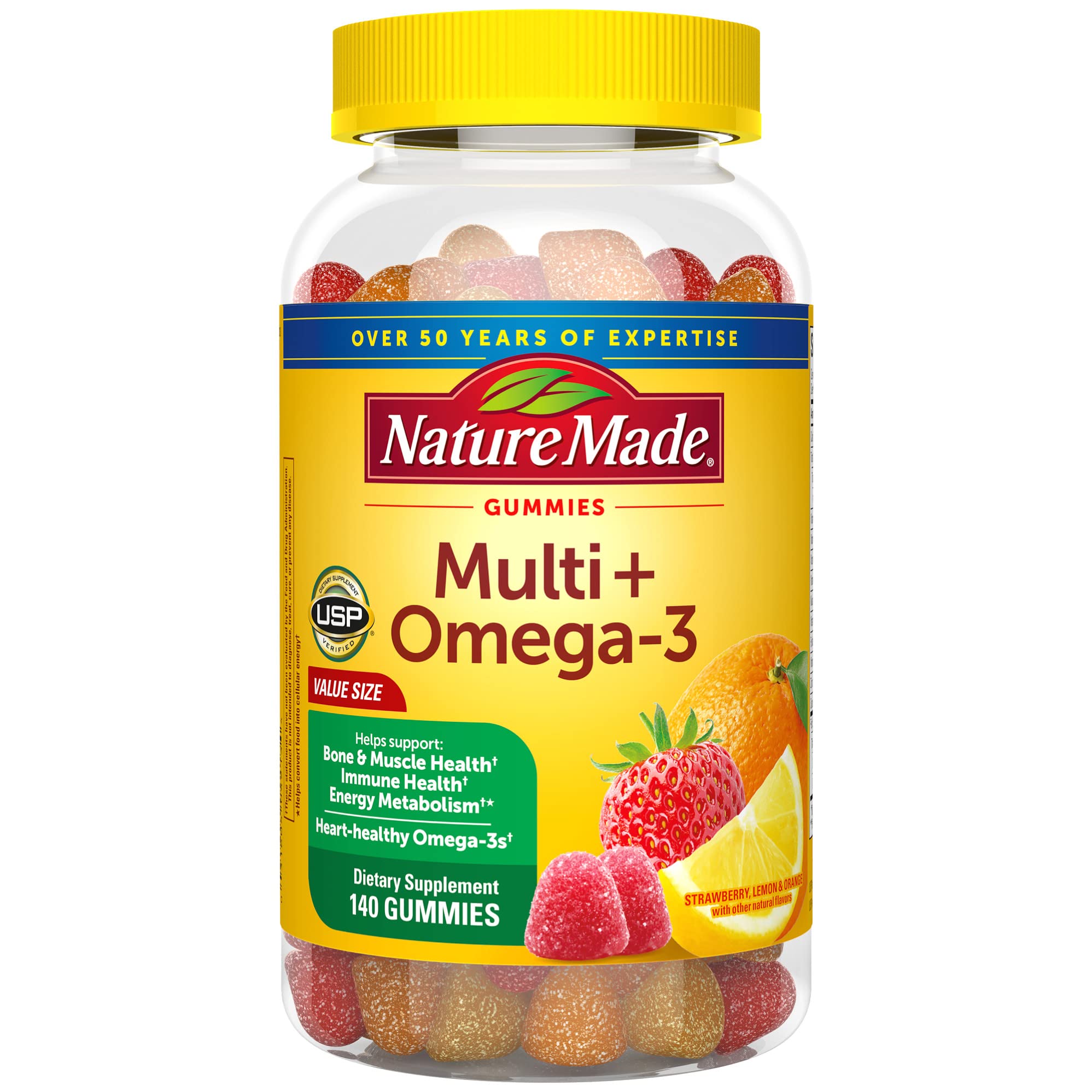 140-Count Nature Made Multivitamin + Omega-3 Gummy Vitamins (70 Day Supply) 2 for $14.50 ($7.25 each) + Free Shipping w/ Prime or on $35+
