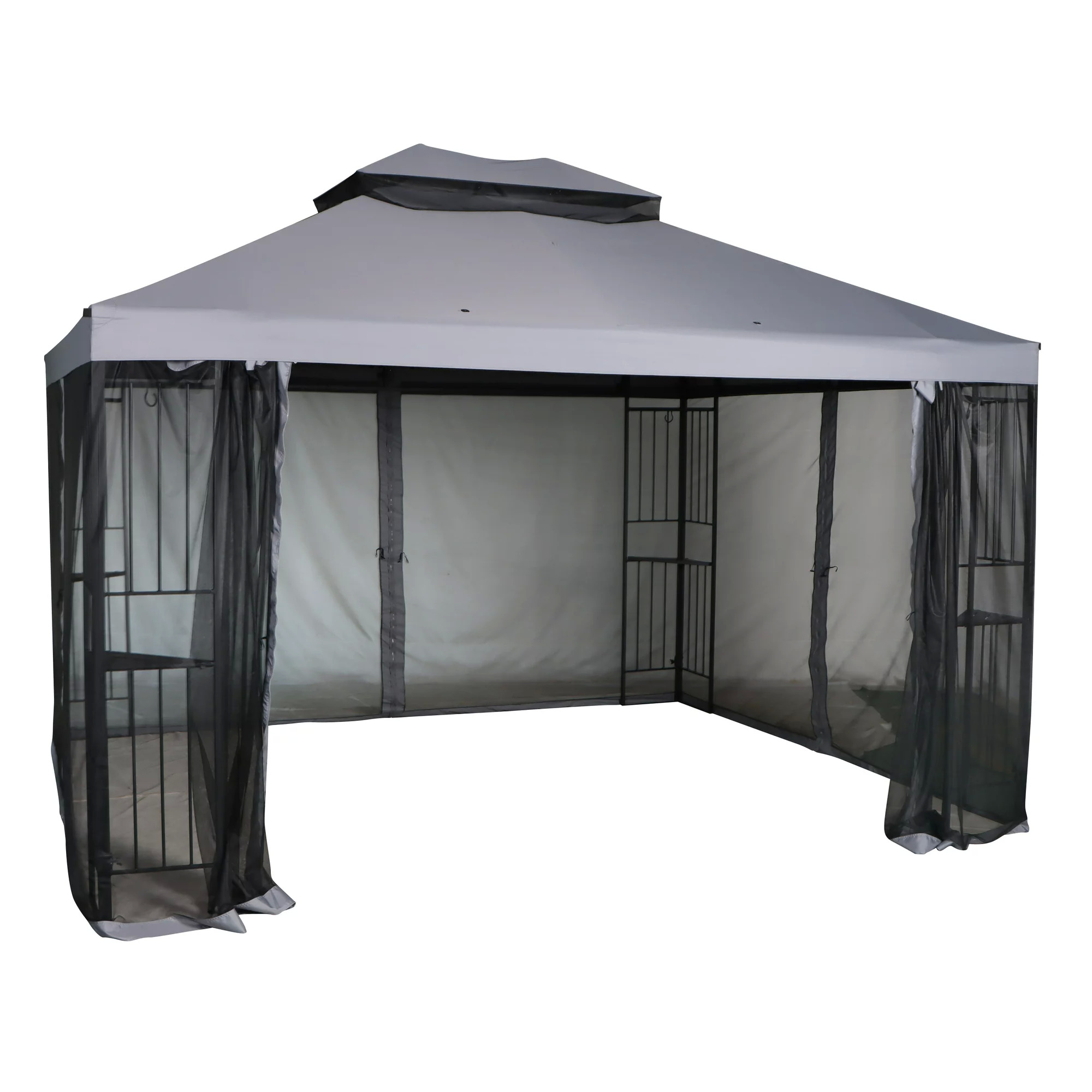 10' x 12' Mainstays EasyAssembly Outdoor Soft Top Gazebo (Gray)