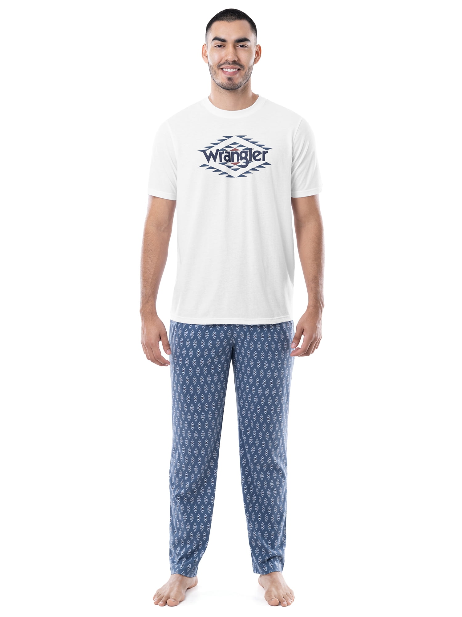 2-Piece Wrangler Men's Pajama Sets: Graphic Tee & Sleep Pants $11.85, Tee & Sleep Shorts $11.95, Long Sleeve & Fleece Pants $12.98 (S-XL), More + Free S&H w/ Walmart+ or $35+