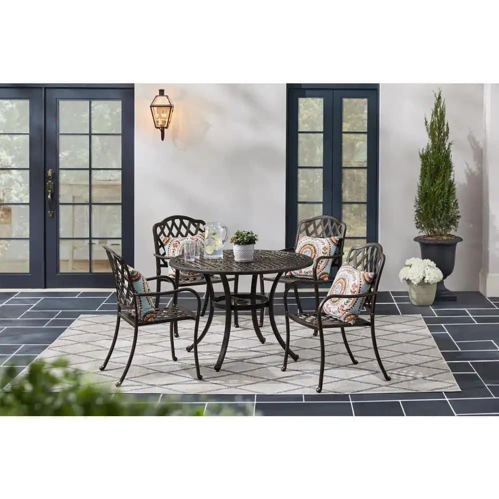 Home Decorators Collection Cast Iron/Aluminum Outdoor Patio Furniture: 4-Count Dining Chairs $194.75, Round Dining Table $99.75 + Free Shipping