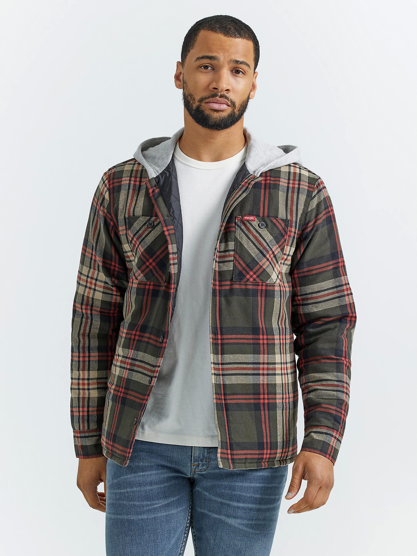 Wrangler Men s Heavyweight Shirt Jackets Quilted Hooded or Sherpa