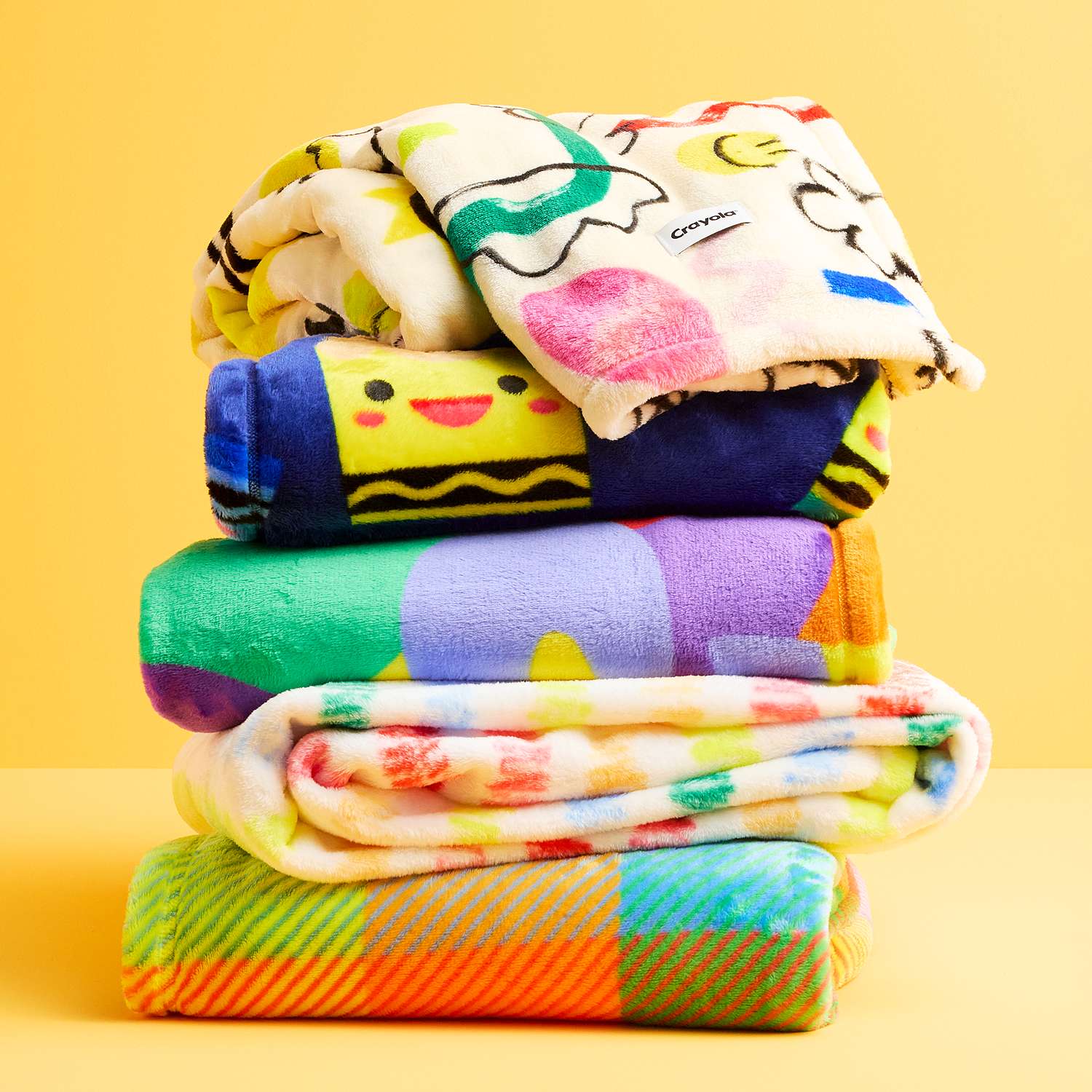 Crayola X Kohl's: Plush Throw Blanket $8.49, 24" Oversized Squishy Pillow $7.42, 2-Pack Doodle Throw Pillows $5.49, Fleece Pullover $9.62, More + Free Store Pickup or FS on $49+