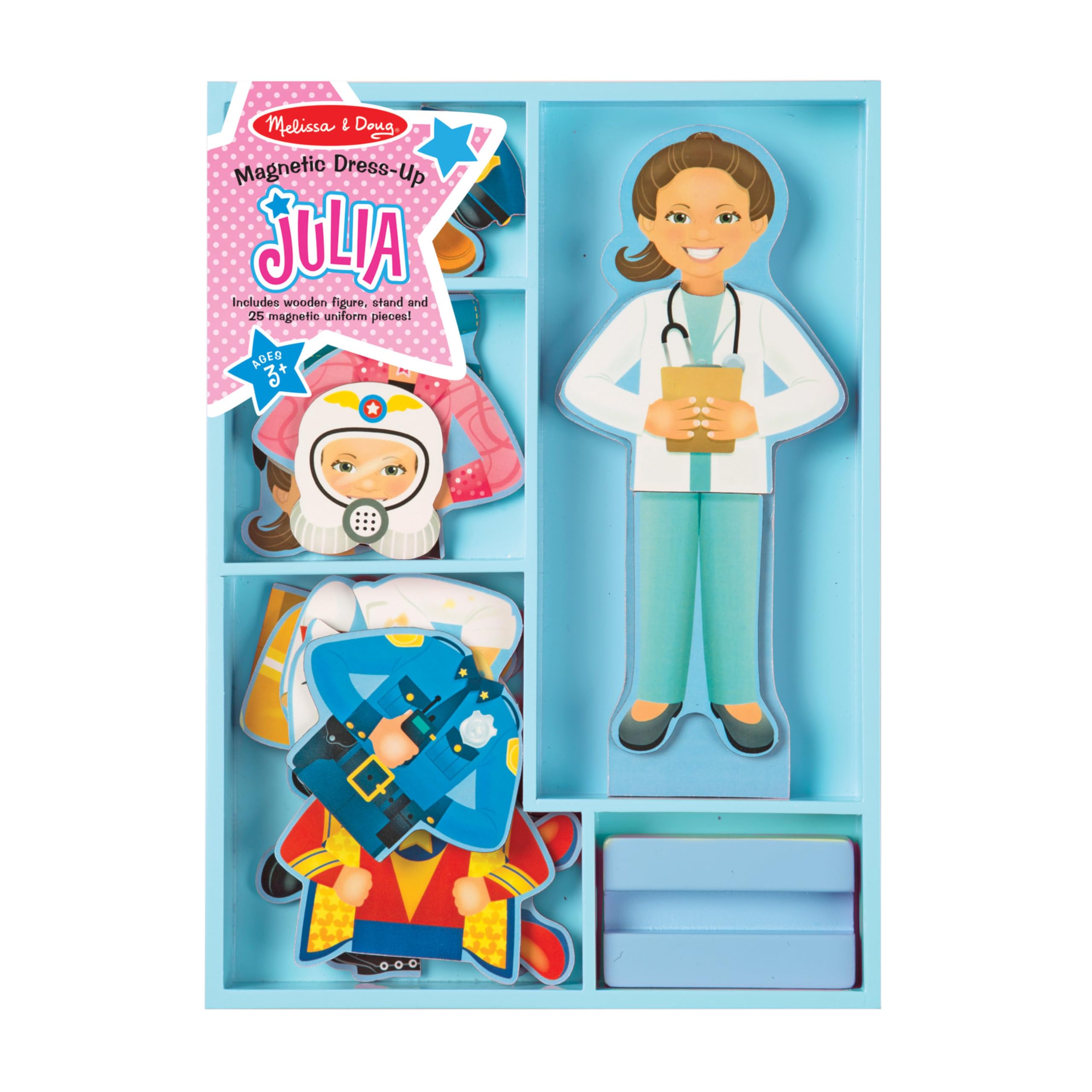 25-Piece Melissa & Doug Julia Magnetic Dress-Up Wooden Doll Pretend Play Set $5.72 + Free Shipping w/ Prime or on $35+