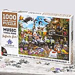 Jigsaw Puzzles: 1000-Piece Puntastic Puzzle (Music) $3.50, 30-Piece Clever Kids Math Puzzle $3.50 &amp; More + Free Shipping on orders $25+