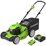 Greenworks 40V 21" Brushless Push Lawn Mower w/ 4.0Ah & 2.0Ah USB Battery + Charger $300.65 &amp; More + Free S/H
