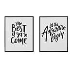 2-Piece 21&quot; x 17&quot; StyleWell Black Framed Canvas Inspirational Quotes Wall Art Set $14.75, More + Free Shipping