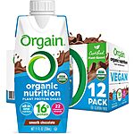 12-Count 11-Oz Orgain Organic Nutrition Plant Protein Shake (Chocolate) 2 for $30.40 w/ Subscribe &amp; Save + Free S/H