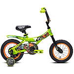 12&quot; Kids' Bike w/ Training Wheels: Jurassic World Boy's (Raptor, Green/Orange) + Free Shipping