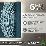 6mm Gaiam Non Slip Yoga Mat (Divine Journey) $12.70
