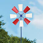 49.6" Way to Celebrate Patriotic Metal Mill Outdoor Wind Spinner $5.30
